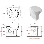 Olympia Ceramica Impero Miska bezrantowa 55x39 biały połysk IMP1103R01