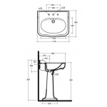 Olympia Ceramica Impero Umywalka 70x58 biały połysk IMP4371101