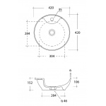 Olympia Ceramica Trend Umywalka ∅ 42 cm biały połysk TRE42TO42101