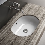       Olympia Ceramica Sattopiano Umywalka Podblatowa  55x38 cm biały połysk LIL4455001 WIETRZENIE MAGAZYNÓW!!