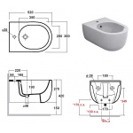       Olympia Ceramica Milady Bidet 52x36 biały połysk MIL220101 WIETRZENIE MAGAZYNÓW!!