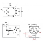     Olympia Ceramica Milady Bidet 52x36 czarny mat MIL220123 PROMOCJA!! W MAGAZYNIE!!