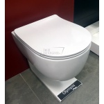   Olympia Ceramica Milady Miska bezrantowa 52x36 z deską wolnoopadającą slim biały połysk MIL120201+C5CN01 W MAGAZYNIE!!