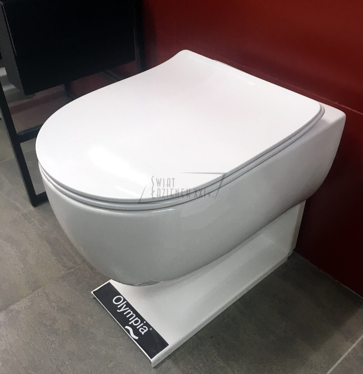 Olympia Ceramica Milady Miska bezrantowa 52x36 z deską wolnoopadającą slim biały połysk MIL120201+C5CN01 W MAGAZYNIE!!