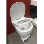    Olympia Ceramica Milady Miska bezrantowa 52x36 z deską wolnoopadającą slim biały połysk MIL120201+C5CN01 W MAGAZYNIE!!