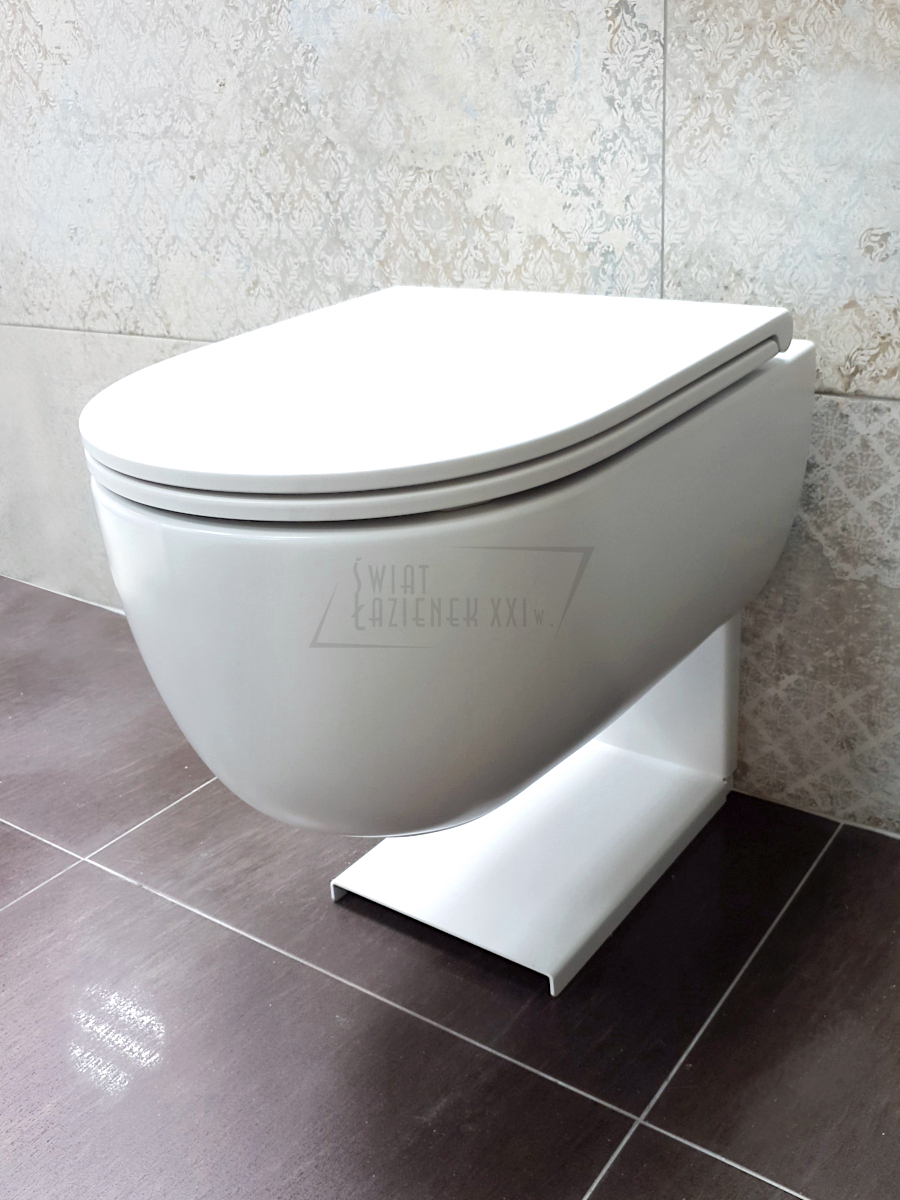 Olympia Ceramica Milady Miska bezrantowa 52x36 z deską wolnoopadającą slim biały mat MIL120211+C5CN11
