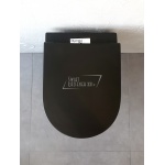     Olympia Ceramica Milady Miska bezrantowa 52x36 z deską wolnoopadającą slim czarny mat MIL120223+C5CN23