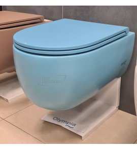 Olympia Milady Miska bezrantowa z deską wolnoopadającą slim turquoise matt MIL120233+C5CN33