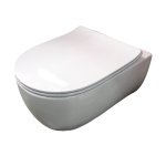 Olympia Ceramica Milady Miska bezrantowa 52x36 z deską wolnoopadającą slim biały połysk MIL120201+C5CN01