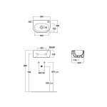    Olympia Ceramica Nicole Umywalka 36x26 cm biały NIC413D101 WYPRZEDAŻ EKSPOZYCJI!!