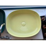 Olympia Ceramica Paddle Umywalka 52x42 z korkiem klik klak yellow glossy PAD4B50030+PIL30C