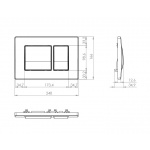 Olympia Ceramica Przycisk podwójny spłukiwania biały G91003