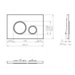 Olympia Ceramica Przycisk podwójny spłukiwania chrom matowy G92001