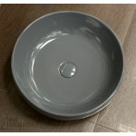      Olympia Ceramica Tondo Umywalka z korkiem ∅45 grey glossy MET4245006+PIL01C06 WYPRZEDAŻ EKSPOZYCJI!!
