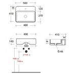 Olympia Ceramica Tratto Umywalka 50x41 biały połysk TRA4250101