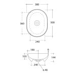       Olympia Ceramica Trend Umywalka stawiana na blat 50x38 biały połysk TRE42SO50001 WIETRZENIE MAGAZYNÓW!!