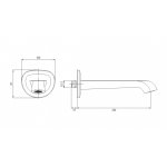 Omnires Armance Wylewka wannowa ścienna Chrom WDARMANCECR