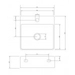 Omnires Garland Umywalka nablatowa/ścienna 420x430 mm Biały połysk GARLAND420BP