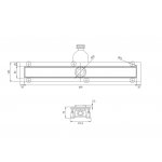 Omnires Lowifx Prysznicowy odpływ liniowy 600 mm Czarny LOWFIX60TBL
