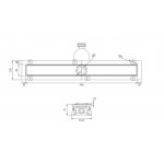 Omnires Lowifx Prysznicowy odpływ liniowy 900 mm Czarny LOWFIX90TBL