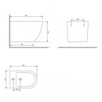 Omnires Ottawa Bidet wiszący Biały połysk OTTAWABIBP