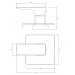 Omnires Parma Bateria prysznicowa podtynkowa Grafit PM7445GR