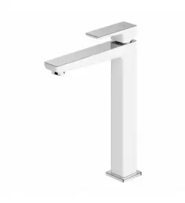 Omnires Parma Bateria umywalkowa jednootworowa wysoka Chrom/Biały PM7412CRB
