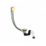 Omnires Syfon wannowy przelewowo-odpływowy Złoty TK104-PLUS-3.04+64-SGL