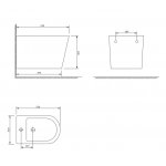 Omnires Tampa Bidet wiszący Biały połysk TAMPABIBP