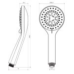 Omnires Yosemite Słuchawka prysznicowa biały mat YOSEMITE-RWM