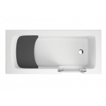 Polimat AVO Wanna przyścienna z drzwiami dla seniora 180x80 cm Biała 00014
