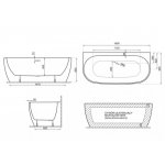 Polimat RISA Wanna wolnostojąca przyścienna 160x80 cm Słodki róż 00480