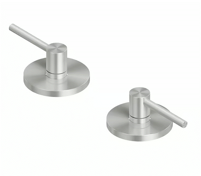 QuadroDesign FFQT Zawór odcinający (para) podtynkowy brushed stainless steel 2151VAS