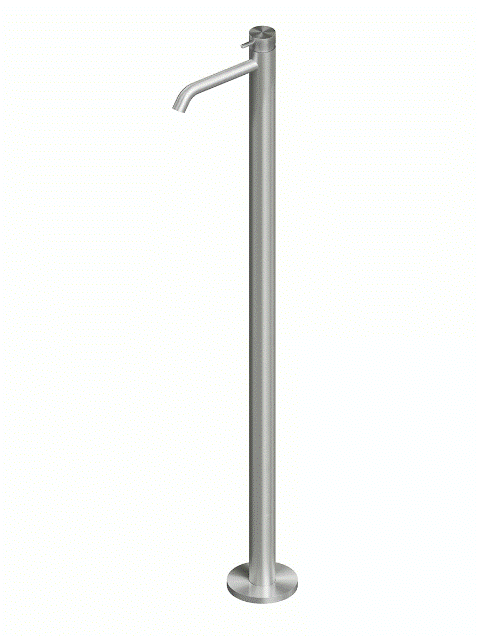 QuadroDesign Source Bateria umywalkowa wolnostojąca podtynkowa brushed stainless steel 1205/1AS