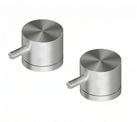 QuadroDesign Source Zawór odcinający (para) podtynkowy brushed stainless steel 1252VAS