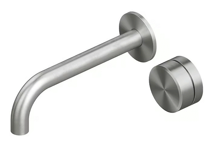 QuadroDesign Stereo Bateria umywalkowa podtynkowa brushed stainless steel 1611TAS