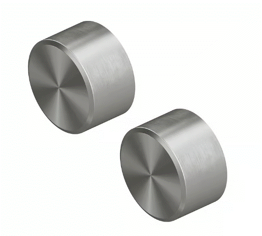 QuadroDesign Stereo Zawór odcinający (para) podtynkowy brushed stainless steel 1663VAS