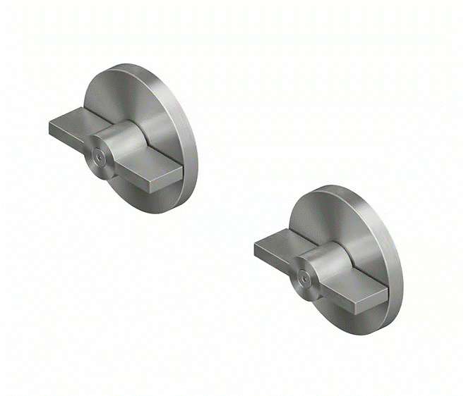 QuadroDesign Valvola01 Zawór odcinający (para) podtynkowy brushed stainless steel 1963VAS