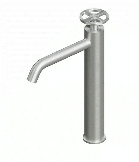 QuadroDesign Valvola02 Bateria umywalkowa brushed stainless steel 2002AS