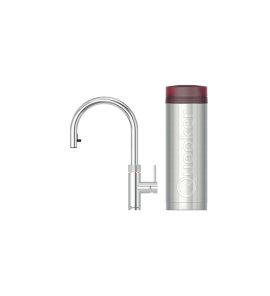 Quooker Zestaw bateria kuchenna z wyciąganą wylewką Flex Round plus zbiornik HOT  3L  PRO3 Chrom 
