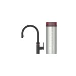 Quooker Zestaw bateria kuchenna z wyciąganą wylewką Flex Round plus zbiornik HOT 3L PRO3 Czarny