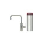 Quooker Zestaw bateria kuchenna z wyciąganą wylewką Flex Square plus zbiornik HOT 3L PRO3 Chrom 