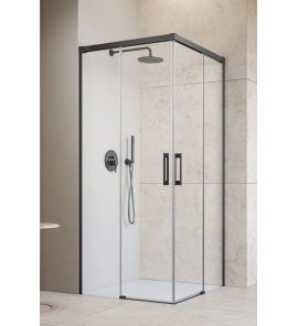 Radaway Idea 6 Kabina kwadrartowa 80x80 cm czarna 3870615401R+3870625401L
