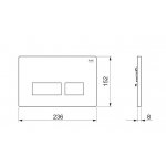 Rak Ceramika Ecofix Przycisk spłukujący chrom mat FSRAKPPL008