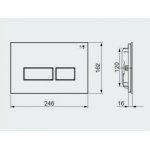 Rak Ceramika Ecofix Przycisk spłukujący czarny połysk FSRAKPPL012