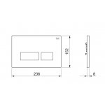 Rak Ceramika Ecofix Przycisk spłukujący cappuccino mat FSRAKPPL006514