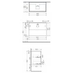 Rak Ceramika Joy Zestaw Umywalka meblowa 81x46,5 + szafka podumywalkowa 80x46 szary połysk SETJOYWH080UGY