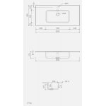 Rak Ceramika Joy Umywalka meblowa 101x46,5 biały połysk JOYDI10101WH