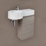 Rak Ceramika Petit Umywalka 77x36 z blatem i szafką podumywalkową 40x22 grey elm PET277JOY040EGY