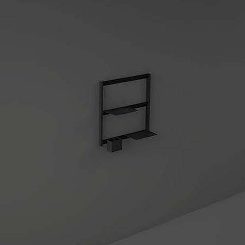 Rak Ceramika Uno Joy Uniwersalny system półkowy mini drabinka 60x60 Czarny mat USSAS0002504